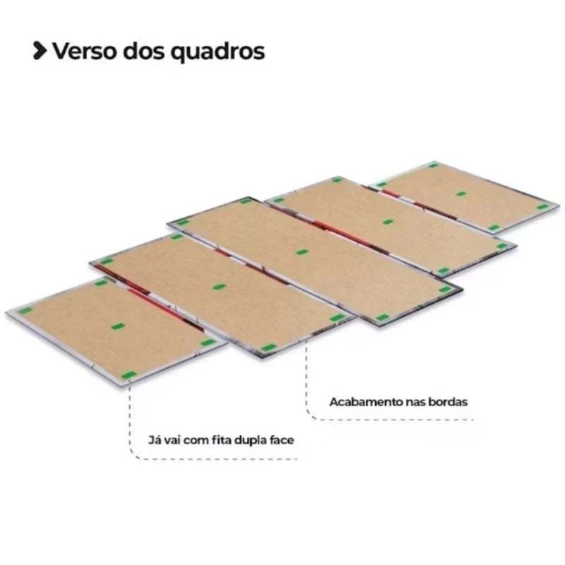 Kit 5 Quadros Decorativos Trator Roça